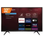 TELA DISPLAY Smart TV 32" HD LED Semp Roku 32R5500 - Imagem 2